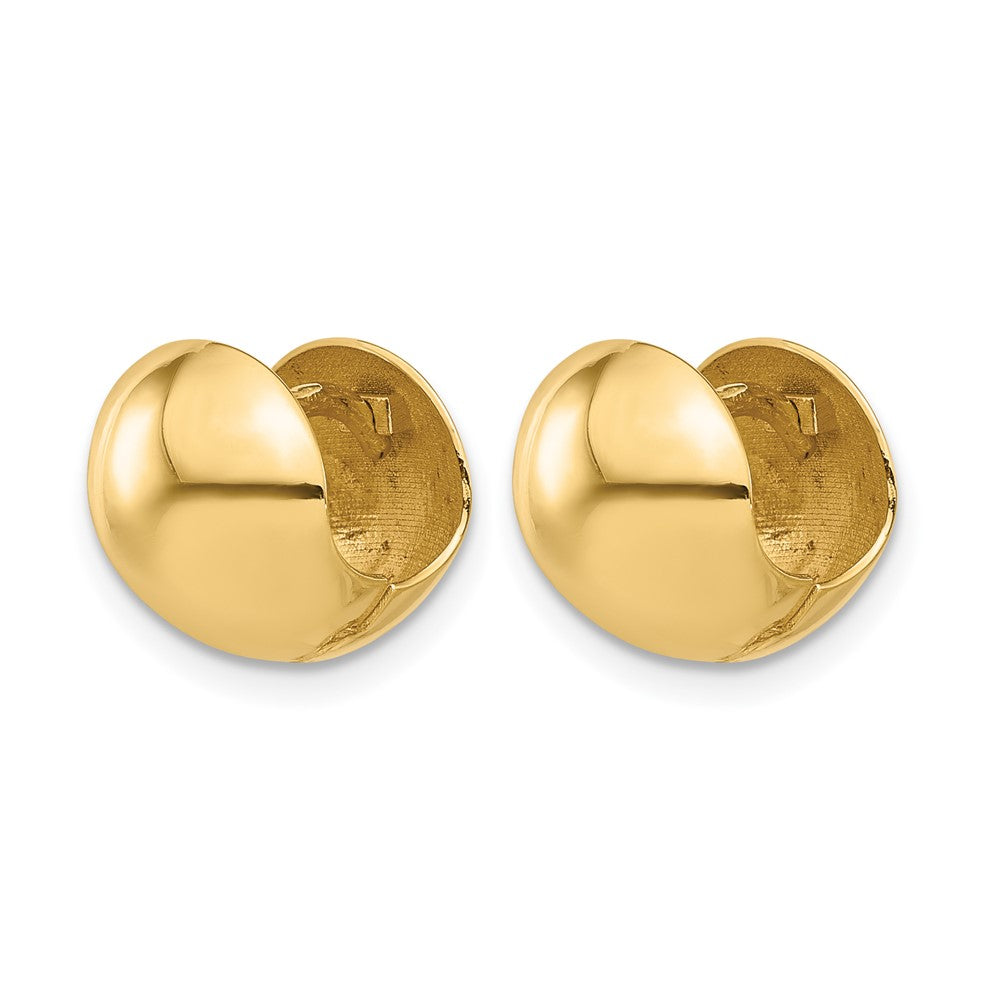 Polished Round Huggie Earrings