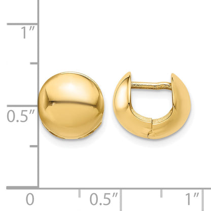 Polished Round Huggie Earrings