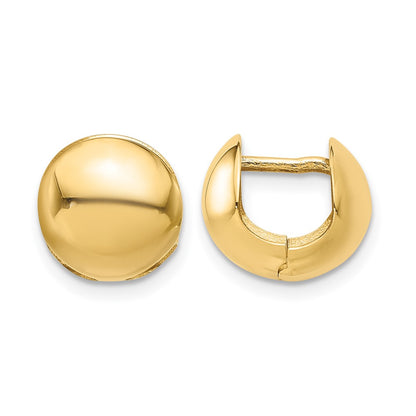 Polished Round Huggie Earrings