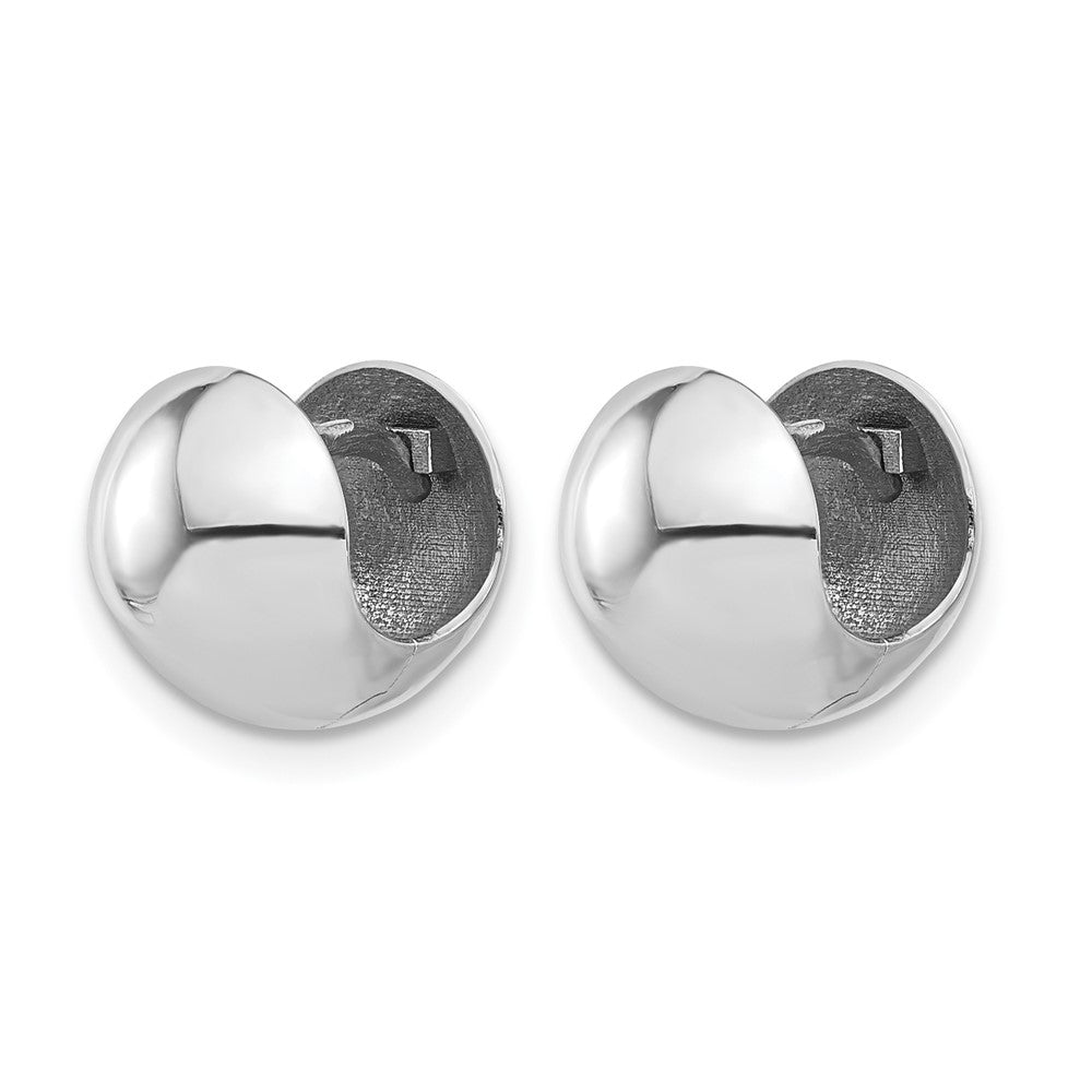Polished Round Huggie Earrings