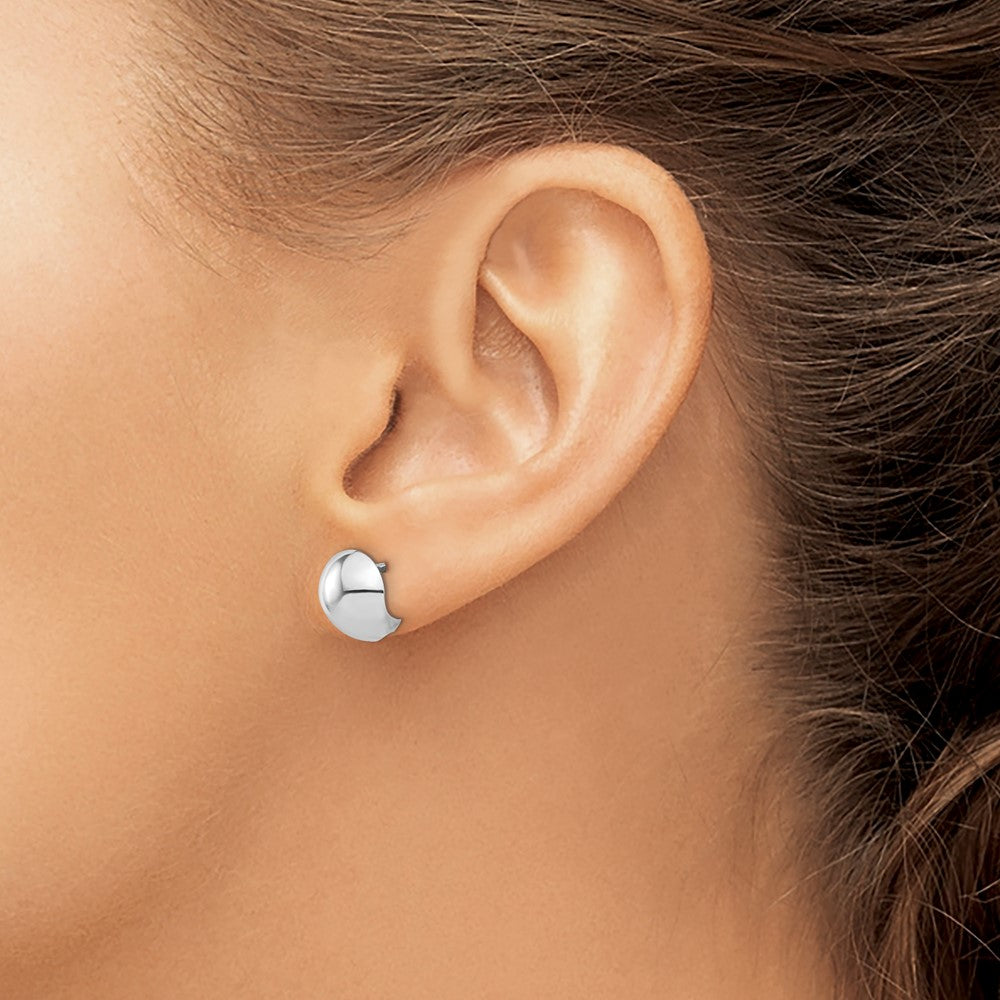 Polished Round Huggie Earrings