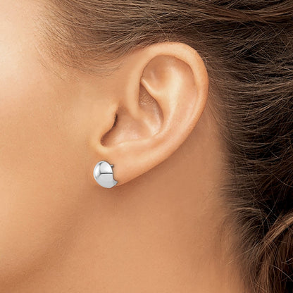 Polished Round Huggie Earrings