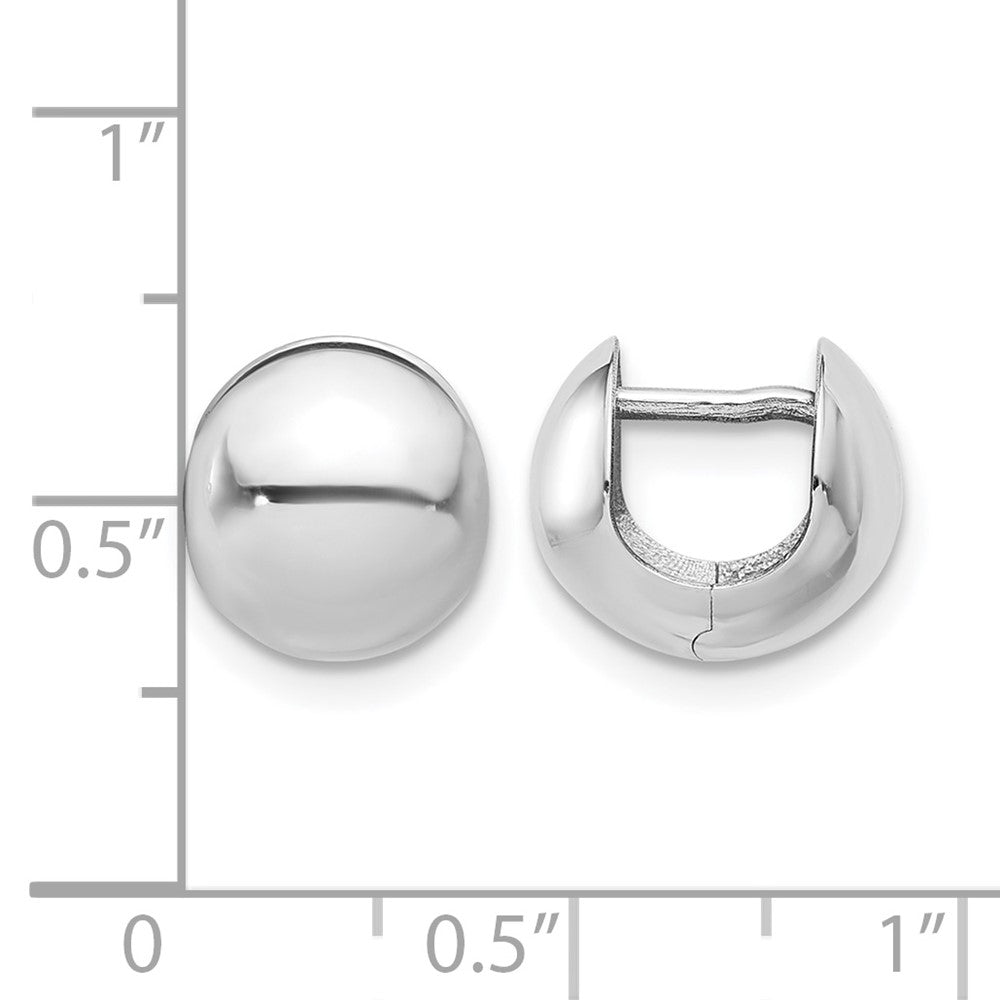 Polished Round Huggie Earrings