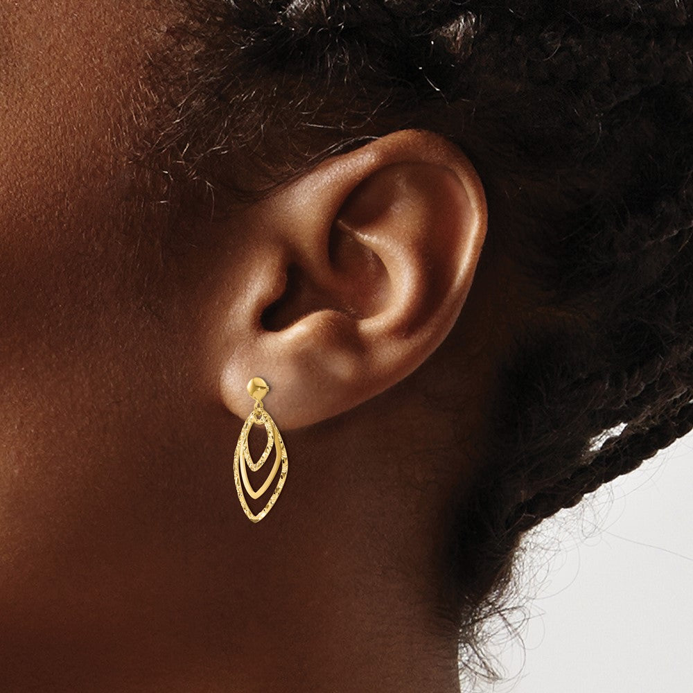 Polished Post Dangle Earrings - 9.31mm