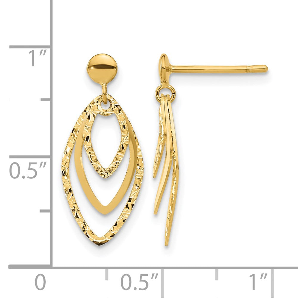 Polished Post Dangle Earrings - 9.31mm