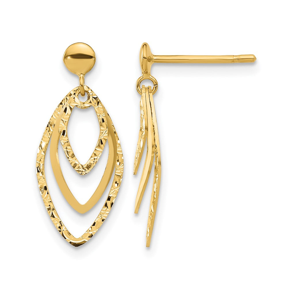 Polished Post Dangle Earrings - 9.31mm