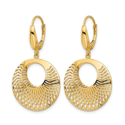 Polished Hollow Dangle Earrings
