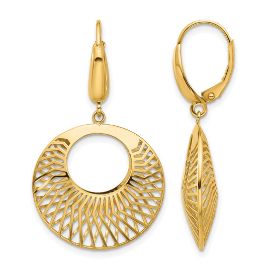 Polished Hollow Dangle Earrings