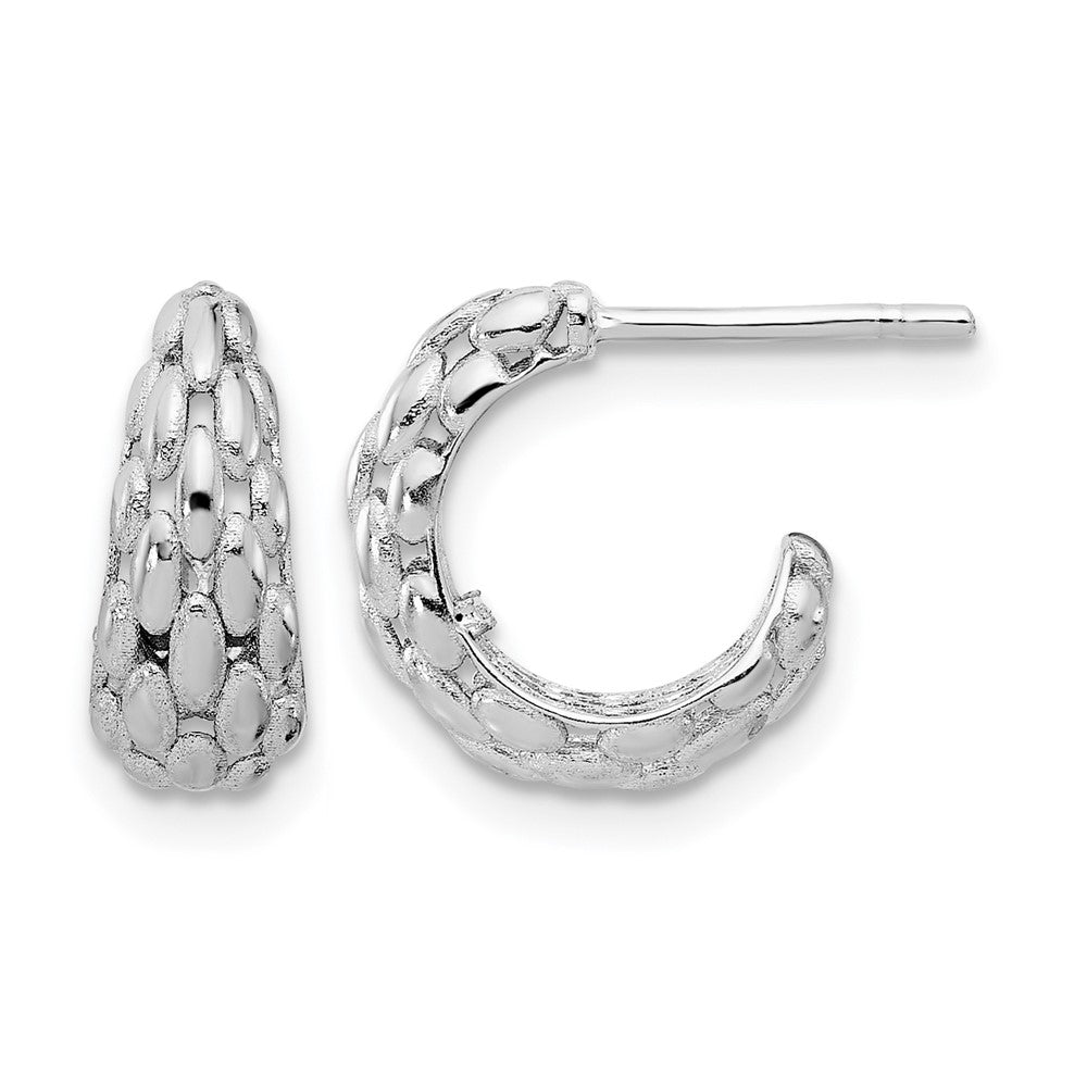 Satin J-Hoop Earrings
