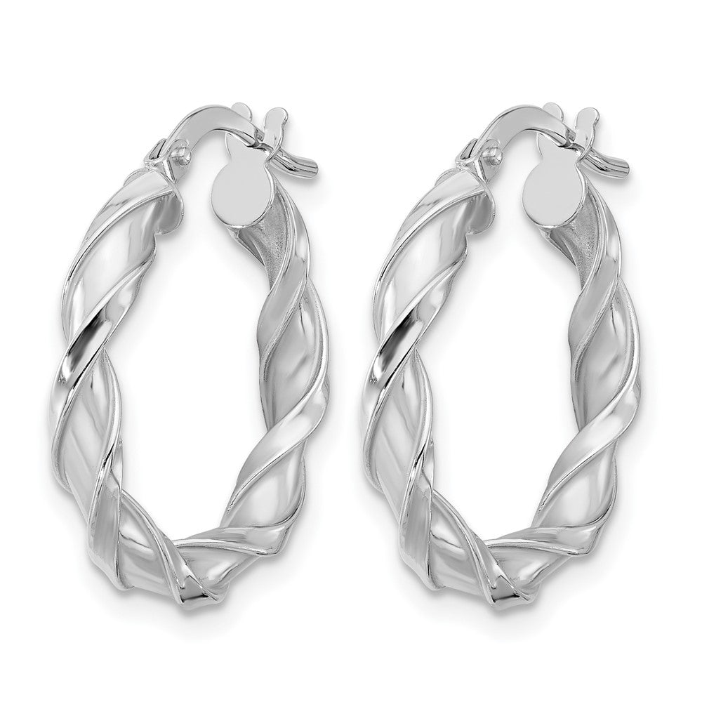 Polished Twisted Hoop Earrings - 1.35-1.45g