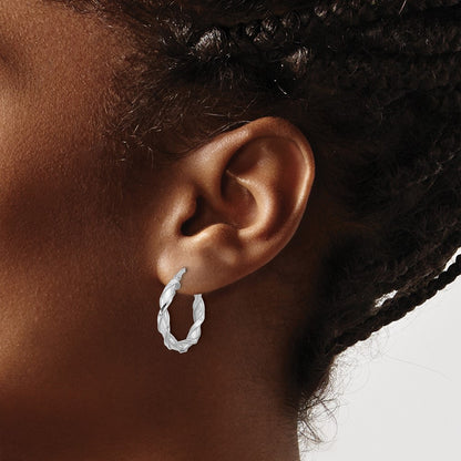 Polished Twisted Hoop Earrings - 1.35-1.45g
