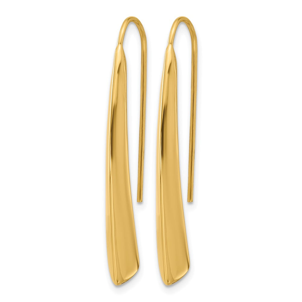 Polished Drop Bar Threader Earrings