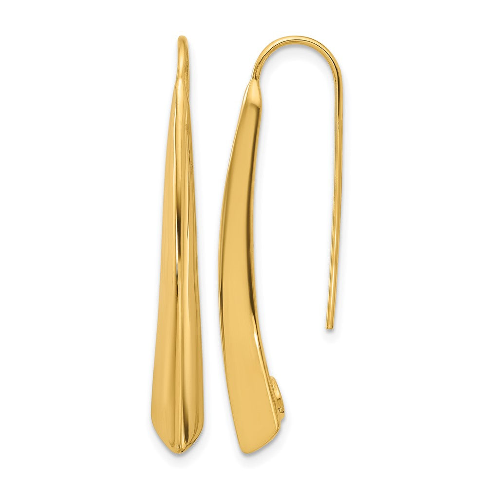 Polished Drop Bar Threader Earrings