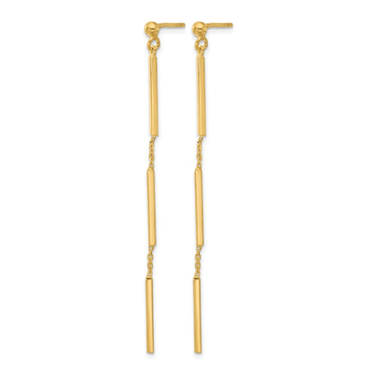 Polished 3 Bar Dangle Post Earrings