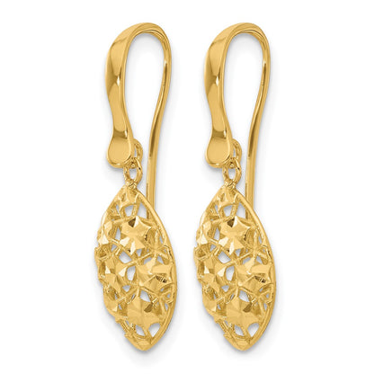 Polished D/C Shepherd Hook Dangle Earrings