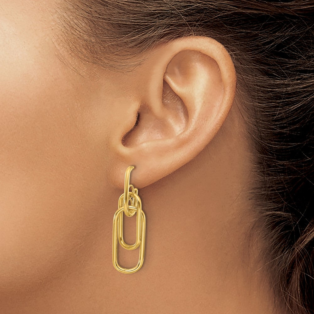 Polished Post Dangle Earrings - 15.8mm