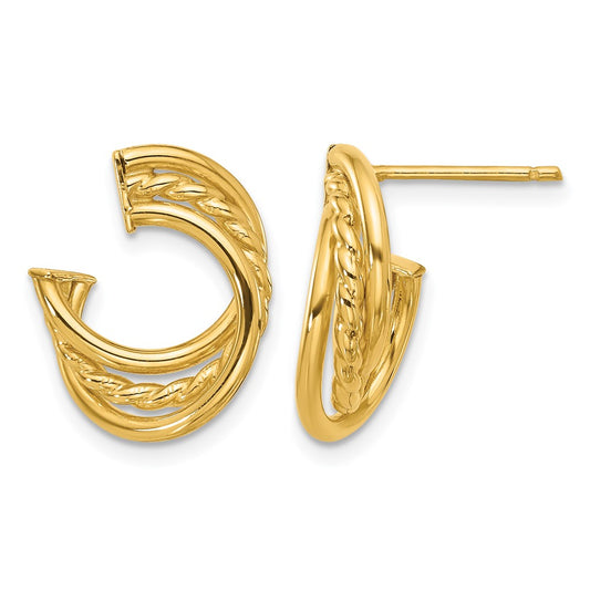 Polished and Twisted Post Earrings