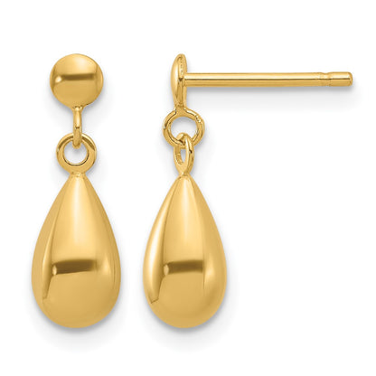 Polished Teardrop Dangle Earrings