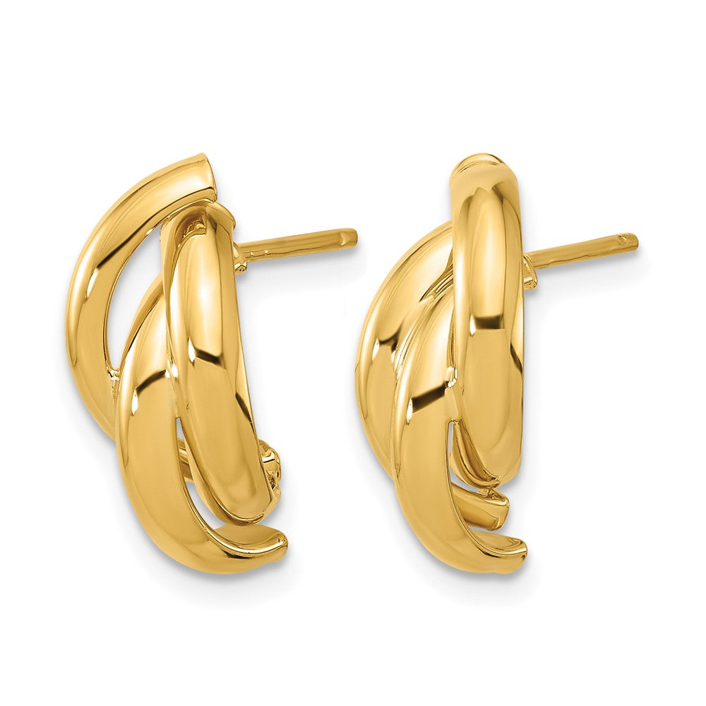 Polished Twisted Post Earrings - 15.85mm