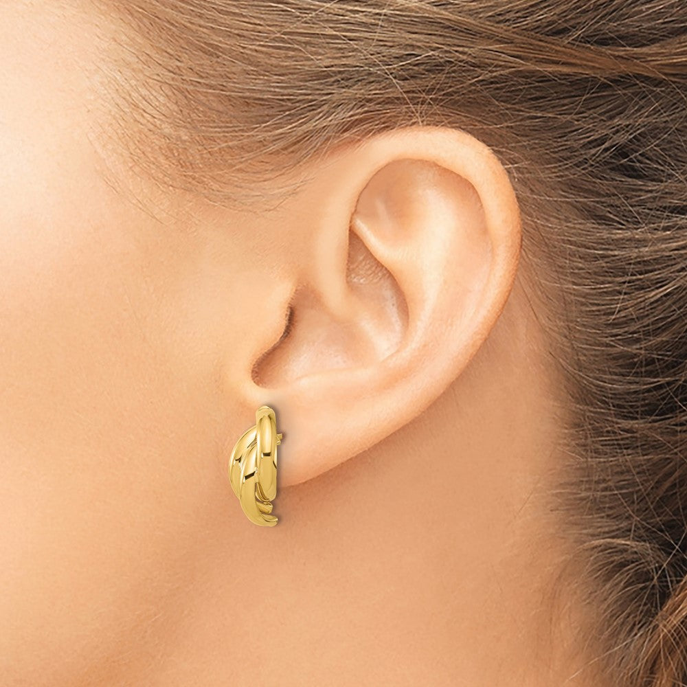 Polished Twisted Post Earrings - 15.85mm