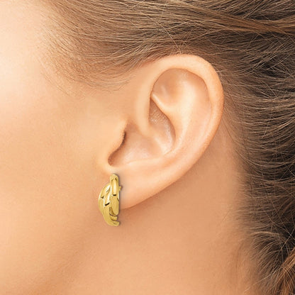 Polished Twisted Post Earrings - 15.85mm