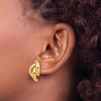 Polished Twisted Post Earrings - 17.85mm