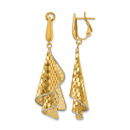 Polished & D/C Post Omega Dangle Earrings