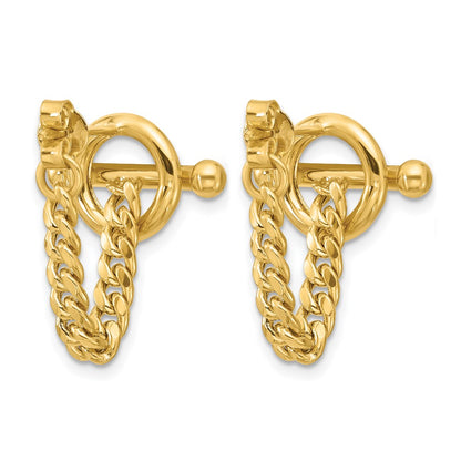 Polished Toggle Chain Post Earrings