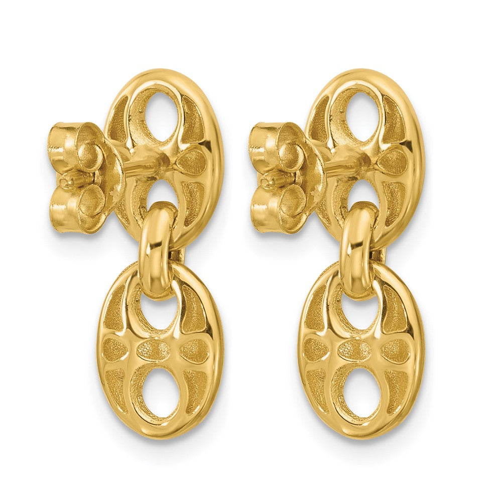 Polished Hollow Dangle post Earrings