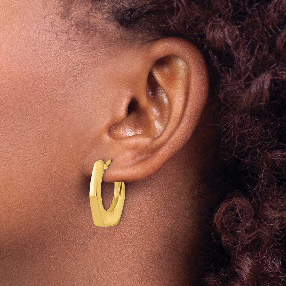 Polished Hollow Fancy Hoop Earrings