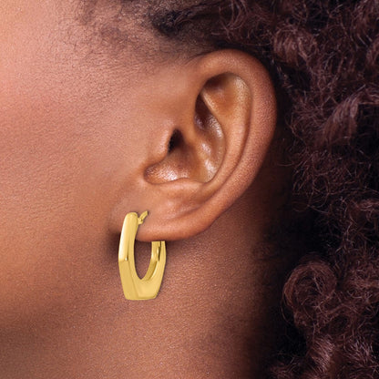 Polished Hollow Fancy Hoop Earrings