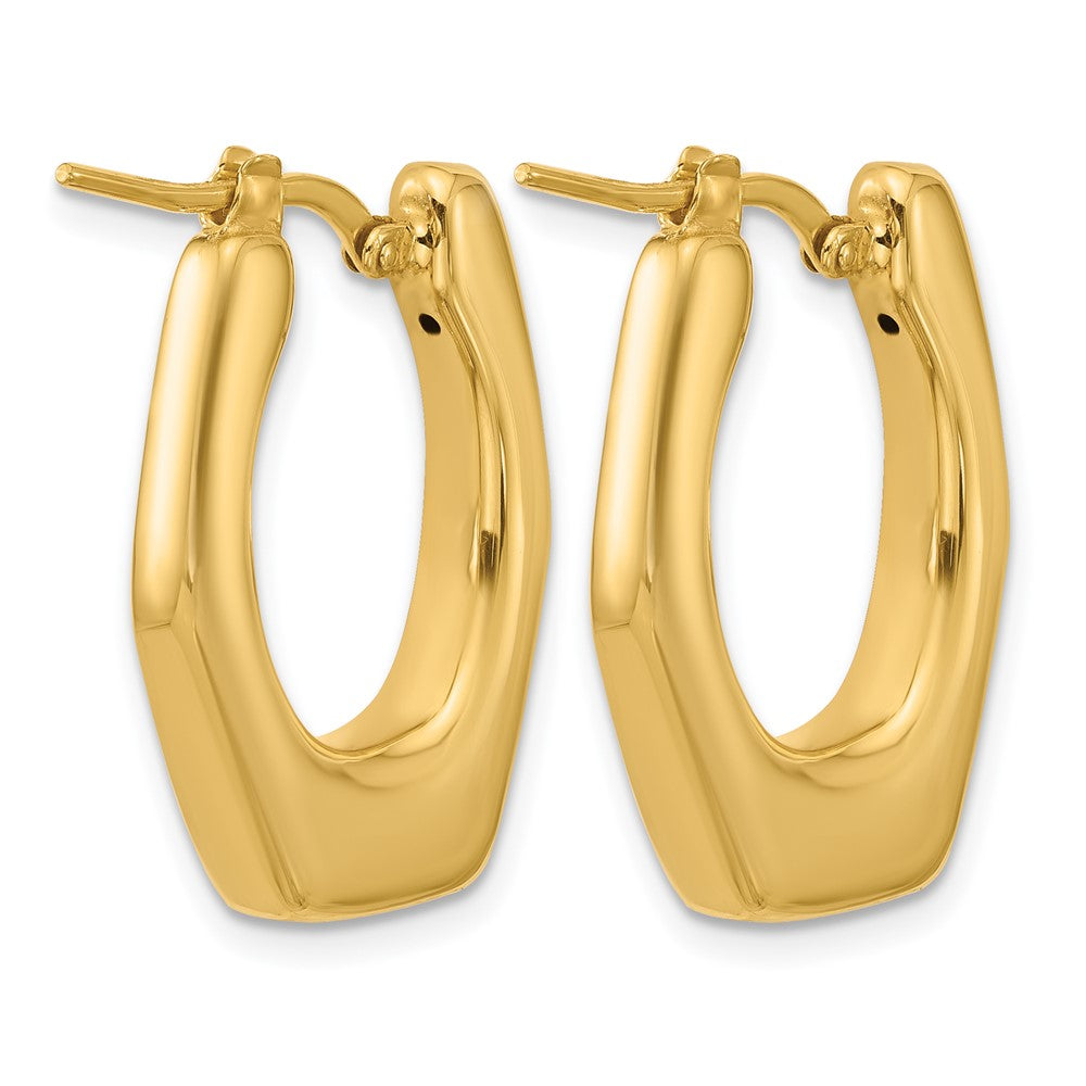 Polished Hollow Fancy Hoop Earrings