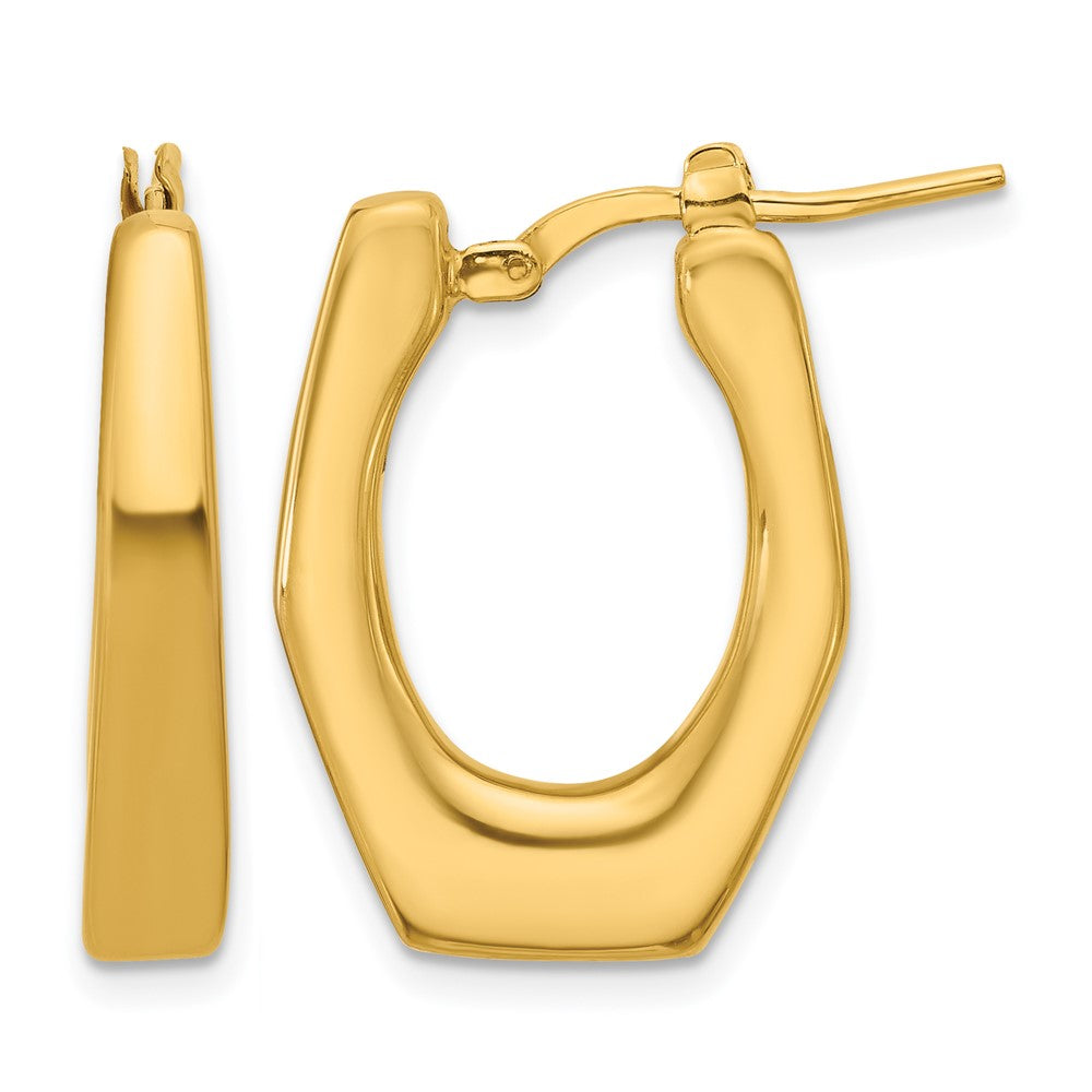 Polished Hollow Fancy Hoop Earrings