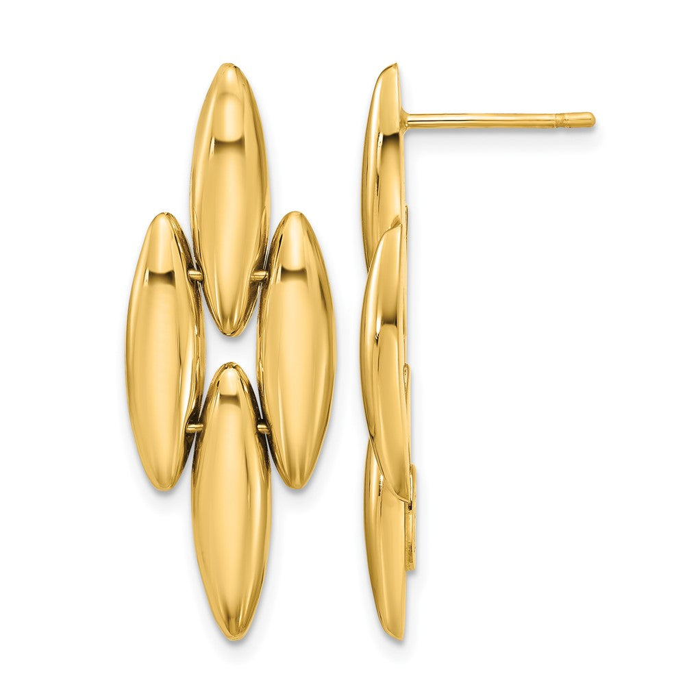 Polished Fancy Dangle Post Earrings - 12.75mm