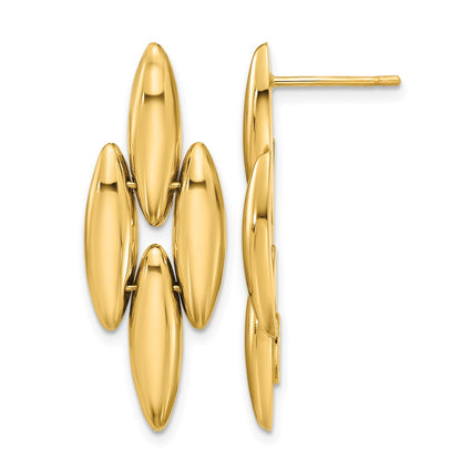 Polished Fancy Dangle Post Earrings - 12.75mm