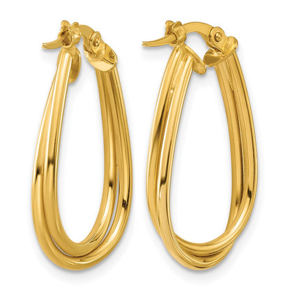 Polished Twisted Hoop Earrings - 3.5mm