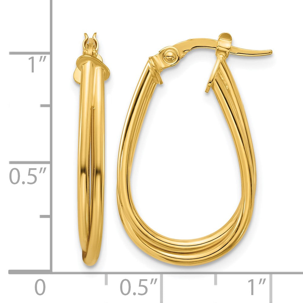 Polished Twisted Hoop Earrings - 3.5mm