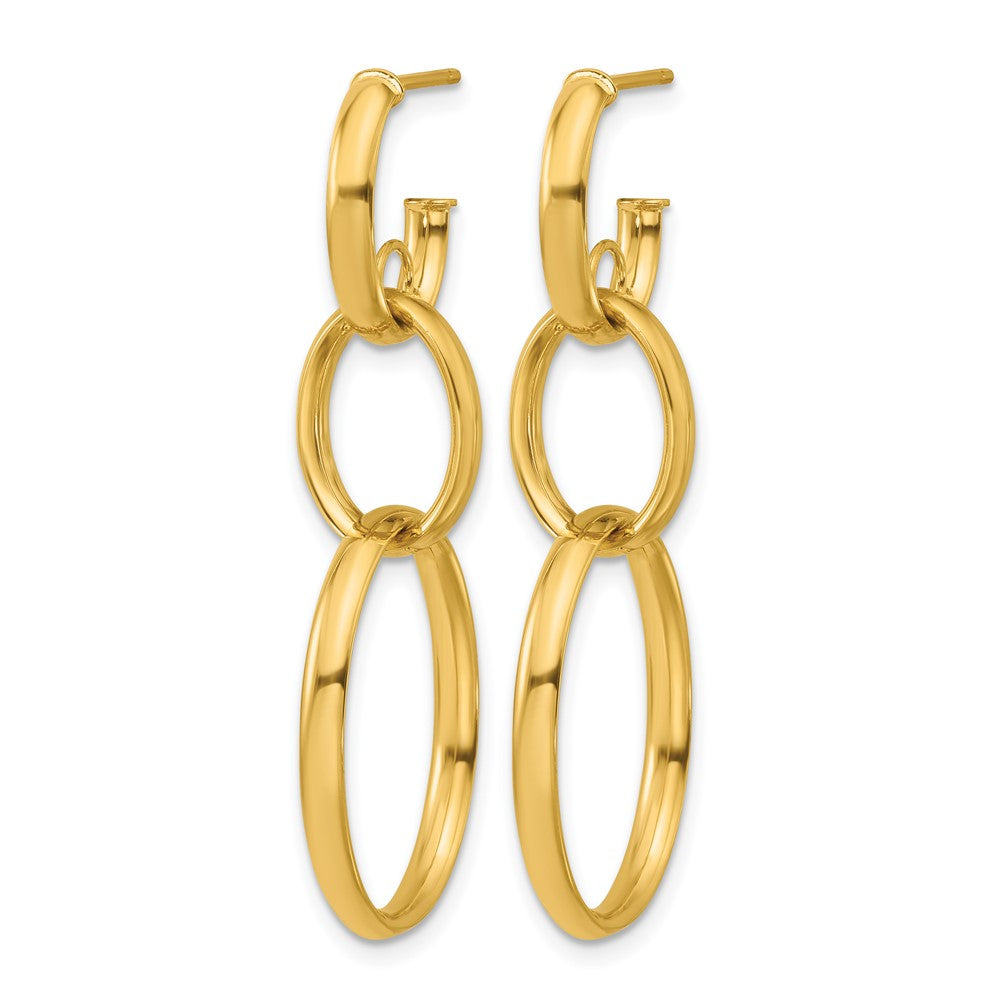 Polished Oval Link Post Earrings