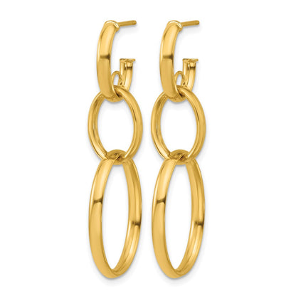 Polished Oval Link Post Earrings