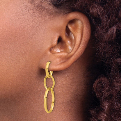 Polished Oval Link Post Earrings