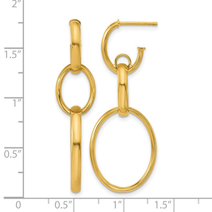 Polished Oval Link Post Earrings
