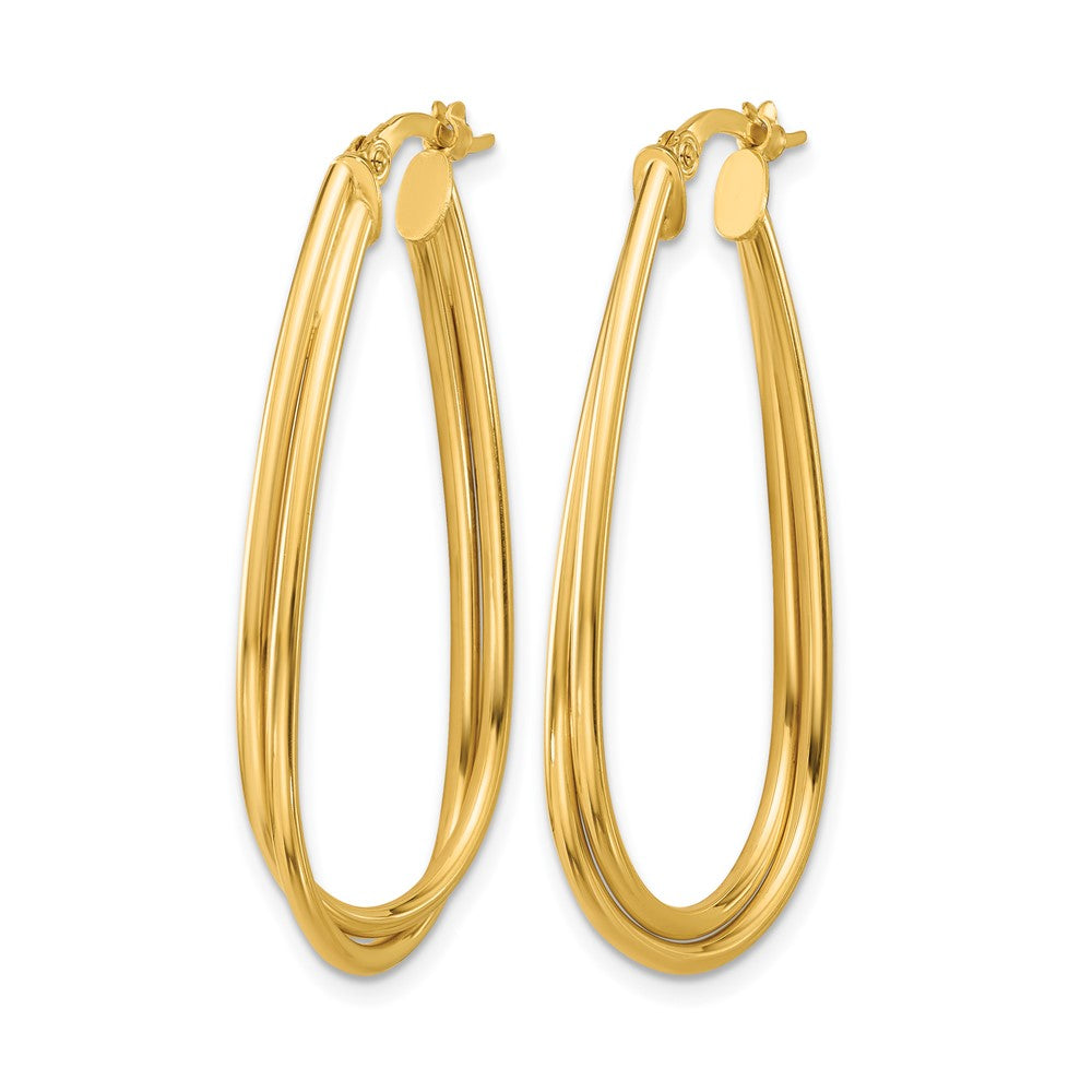 Polished Twist Hoop Earrings - 3.5mm