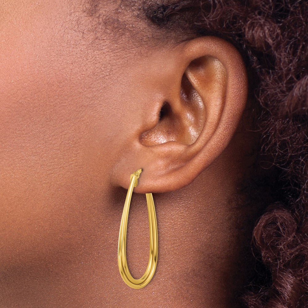 Polished Twist Hoop Earrings - 3.5mm
