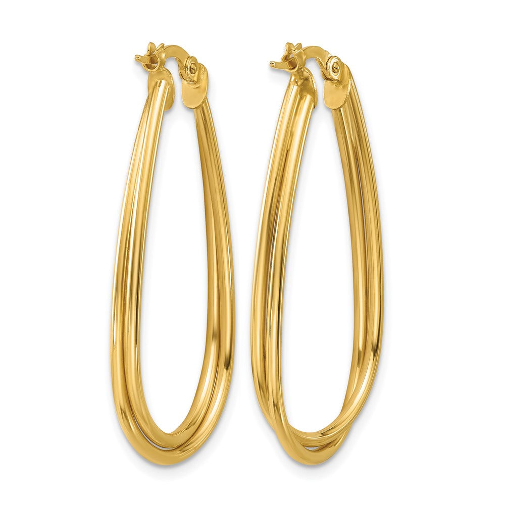 Polished Twist Hoop Earrings - 3.5mm