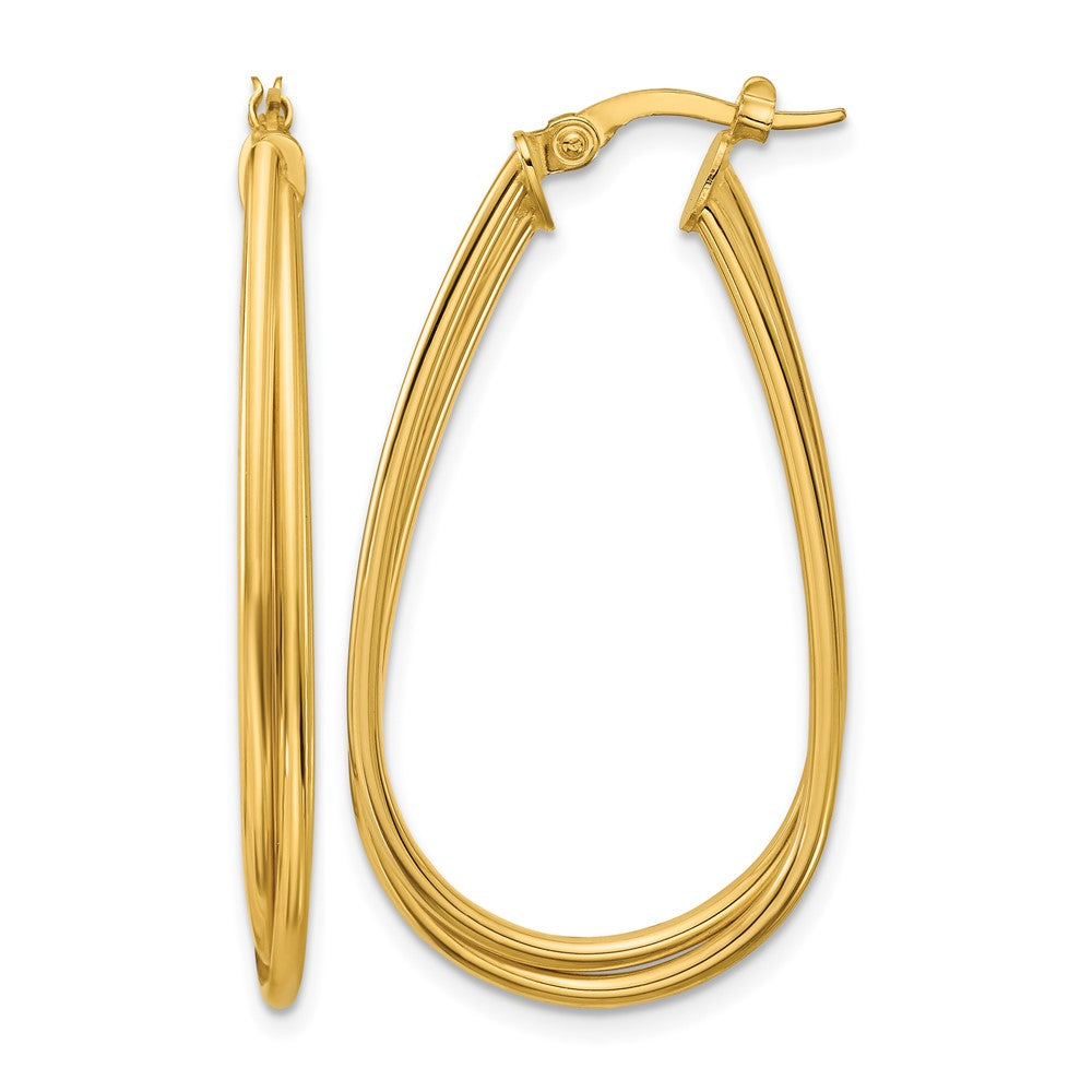 Polished Twist Hoop Earrings - 3.5mm