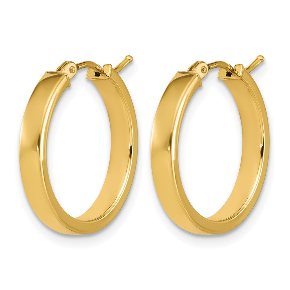 Square Tube Round Hoop Earrings - 1.18-1.19g