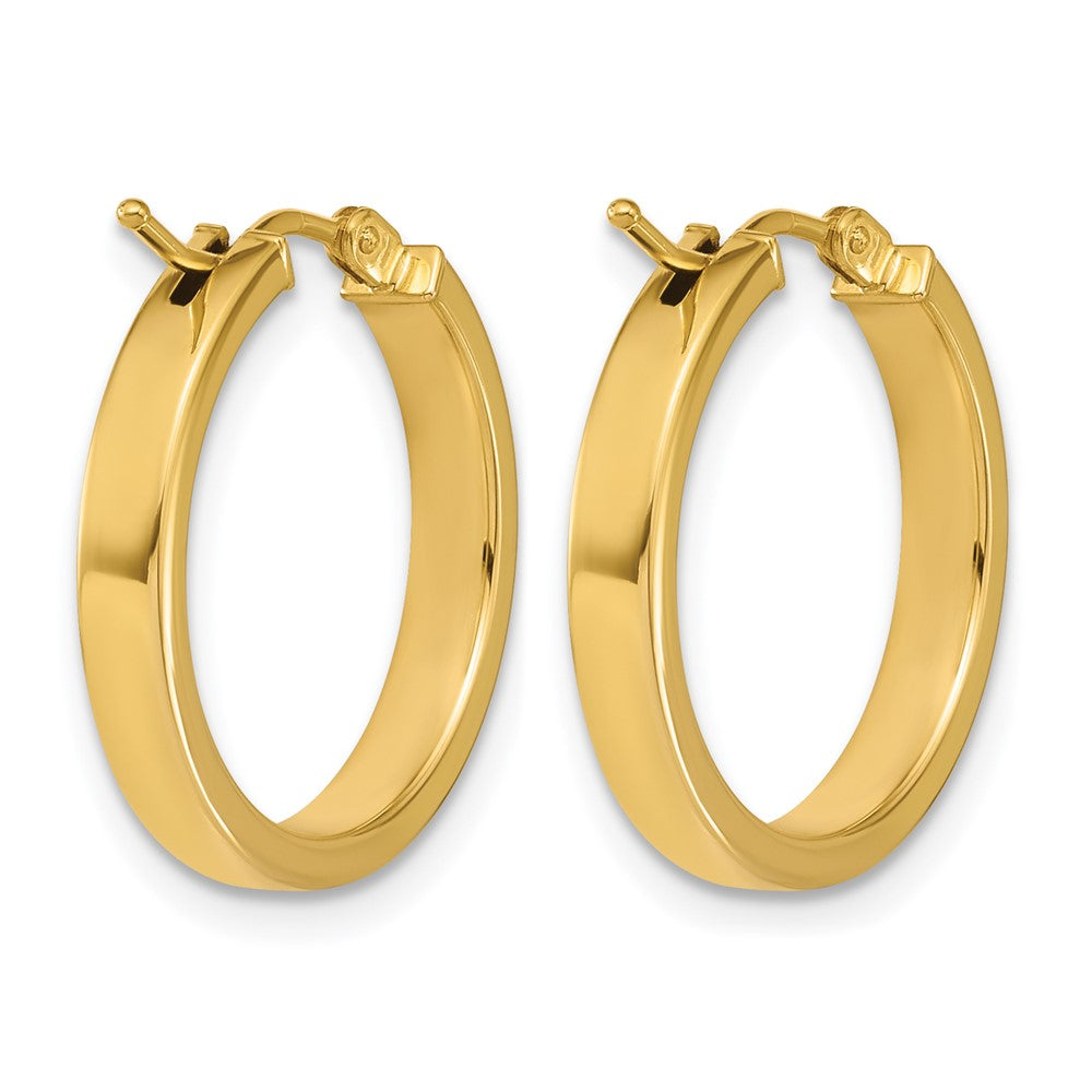 Square Tube Round Hoop Earrings - 1.18-1.19g