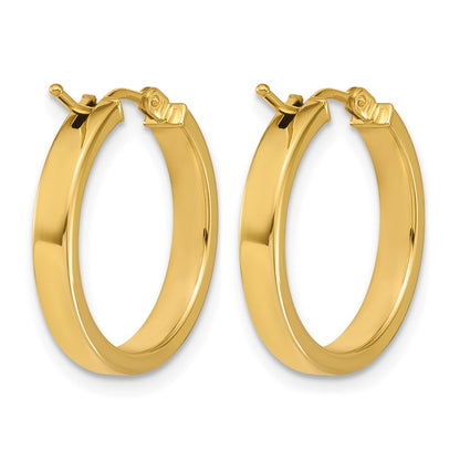 Square Tube Round Hoop Earrings - 1.18-1.19g