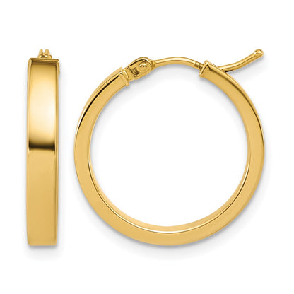 Square Tube Round Hoop Earrings - 1.18-1.19g