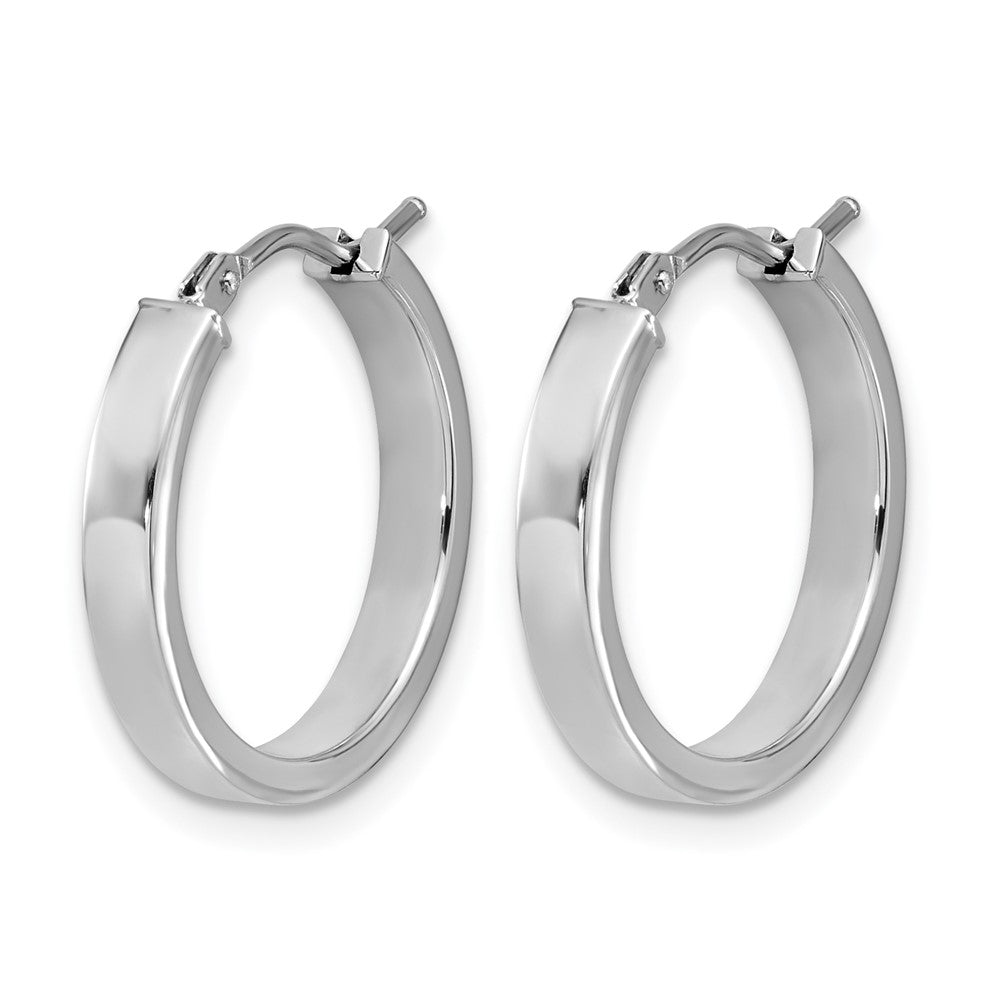 Square Tube Round Hoop Earrings - 1.18-1.19g